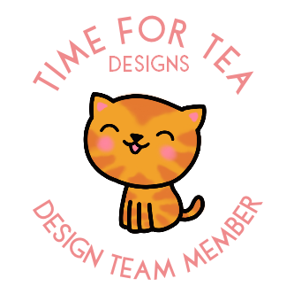 Time For Tea Designs, Design team member badge with cute cat